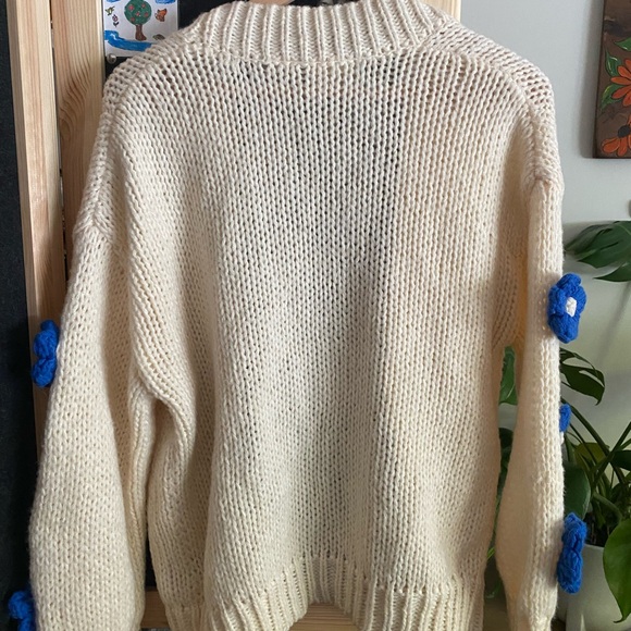 Anthropologie Maeve The Susannah 3D Flower Cardigan Sweater. - Picture 4 of 7